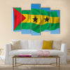 Flag of sao tome and principe-vector illustration Multi panel canvas wall art