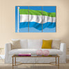 Flag of Sierra Leone - vector illustration Multi panel canvas wall art