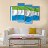 Flag of Sierra Leone - vector illustration Multi panel canvas wall art