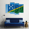 Flag of Solomon Islands - vector illustration Multi panel canvas wall art