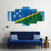 Flag of Solomon Islands - vector illustration Multi panel canvas wall art