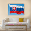 Flag of Slovakia - vector illustration Multi panel canvas wall art