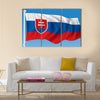 Flag of Slovakia - vector illustration Multi panel canvas wall art