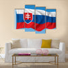 Flag of Slovakia - vector illustration Multi panel canvas wall art