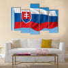 Flag of Slovakia - vector illustration Multi panel canvas wall art