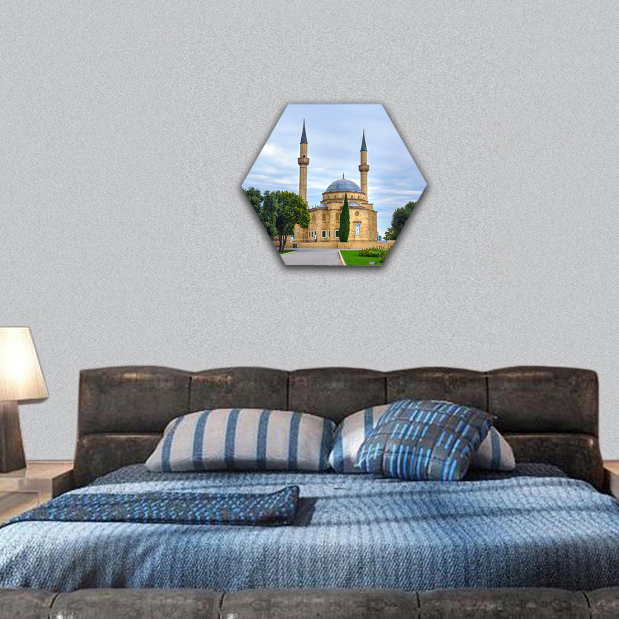 Mosque of the Martyrs or Turkish Mosque,  Azerbaijan hexagonal canvas wall art