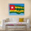 Flag of Togo - vector illustration Multi panel canvas wall art