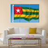 Flag of Togo - vector illustration Multi panel canvas wall art