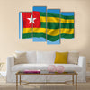 Flag of Togo - vector illustration Multi panel canvas wall art