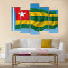 Flag of Togo - vector illustration Multi panel canvas wall art