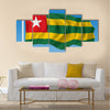 Flag of Togo - vector illustration Multi panel canvas wall art