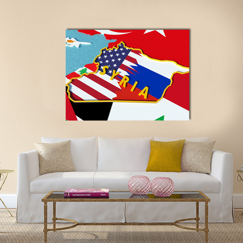 Slovenia national flag icon Multi panel canvas wall art