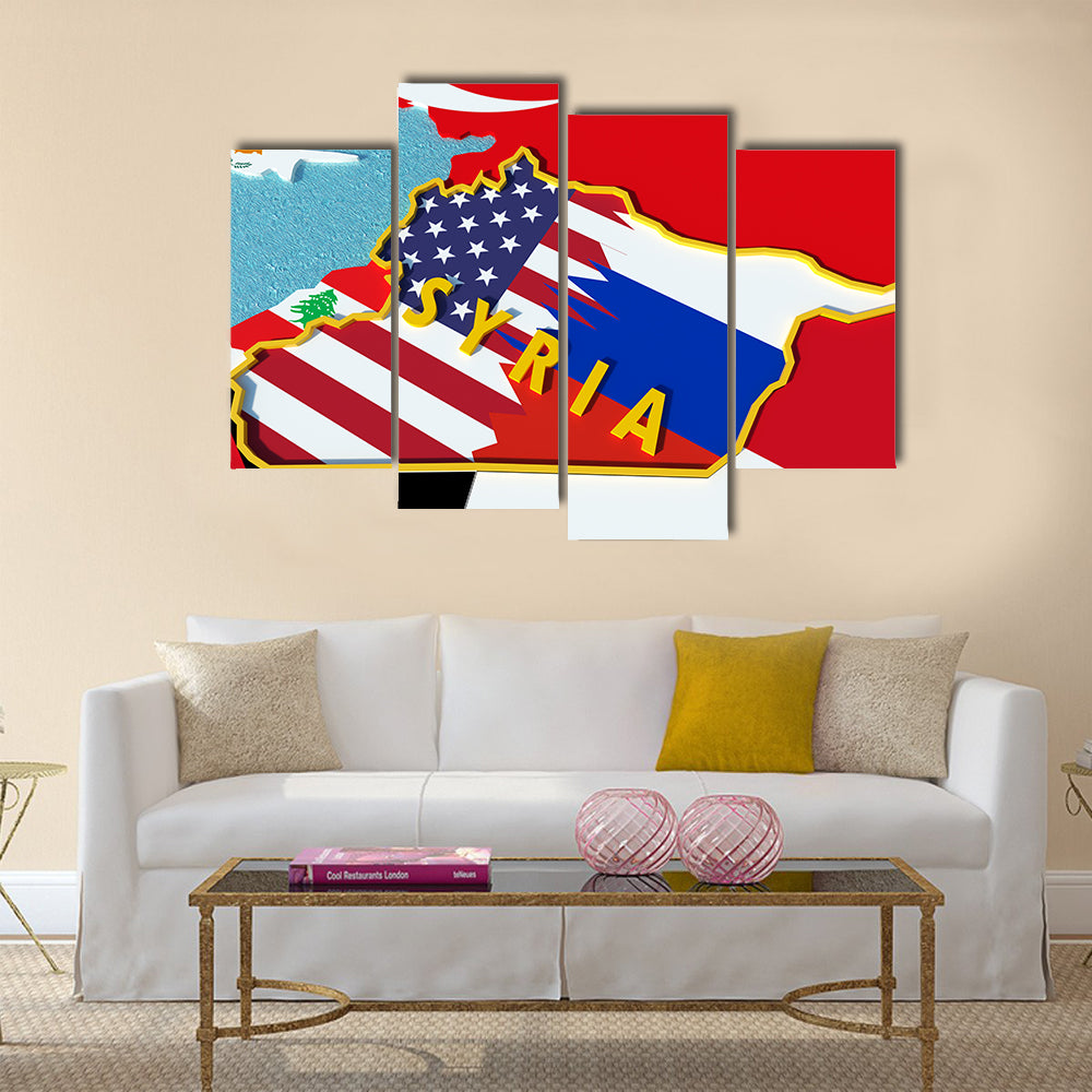 Slovenia national flag icon Multi panel canvas wall art