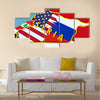 Slovenia national flag icon Multi panel canvas wall art