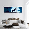 Howling Wolf Panoramic Canvas Wall Art