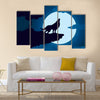 Howling Wolf Multi Panel Canvas Wall Art