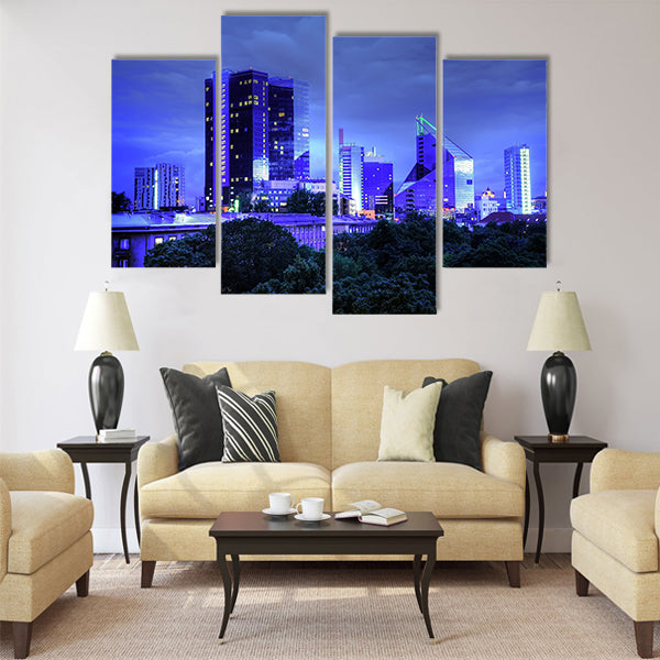 Panoramic view of Tallinn city Multi panel canvas wall art