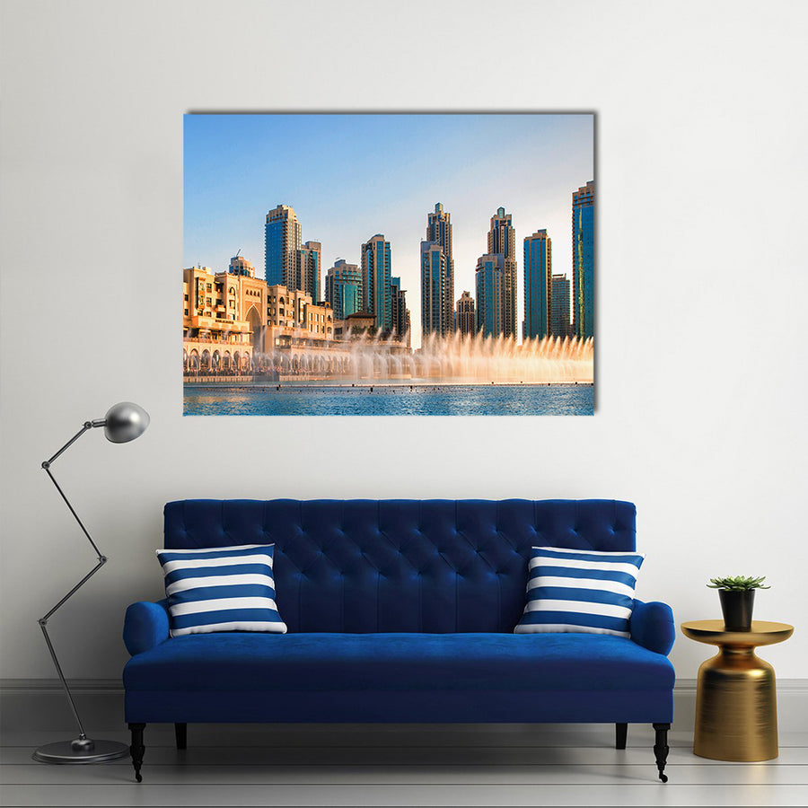 Dancing Fountains of Burj Khalifa Dubai, UAE Multi panel canvas wall art