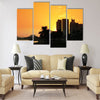 Sunset over the Corniche in Doha, Qatar Multi panel canvas wall art