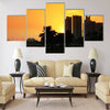 Sunset over the Corniche in Doha, Qatar Multi panel canvas wall art