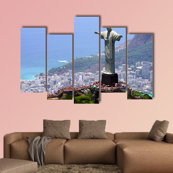 Christ the Redeemer in Rio de Janeiro, Brazil multi panel canvas wall art