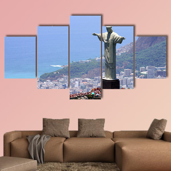 Christ the Redeemer in Rio de Janeiro, Brazil multi panel canvas wall art