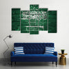 colorful painted national flag of saudi arabia on a old brick wall Multi panel canvas wall art