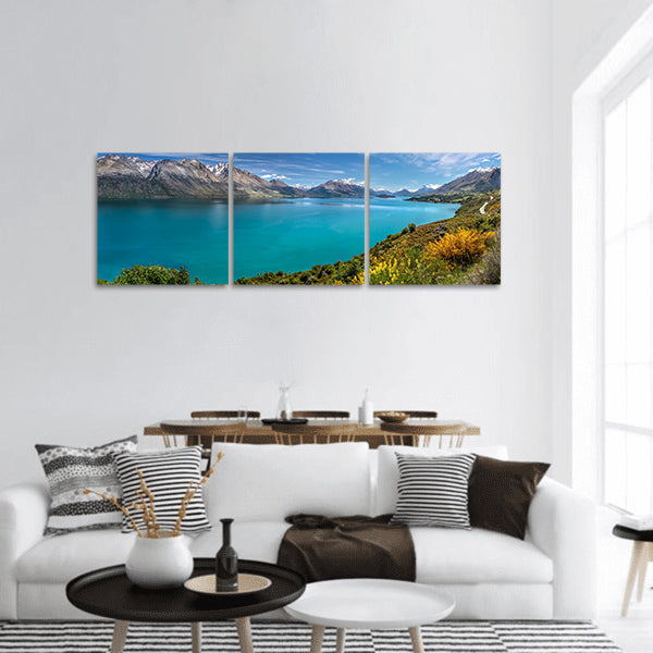 Lake Wakatipu Otago South island, New Zealand panoramic canvas wall art