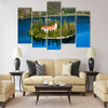 A small island with a Christian monastery Multi panel canvas wall art