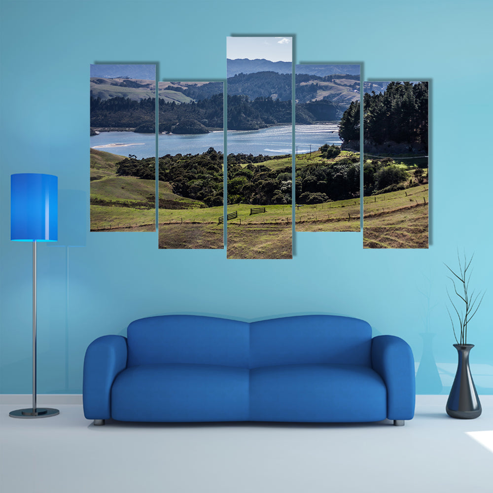 Coromandel Peninsula In North Island New Zealand Multi Panel Canvas Wall Art