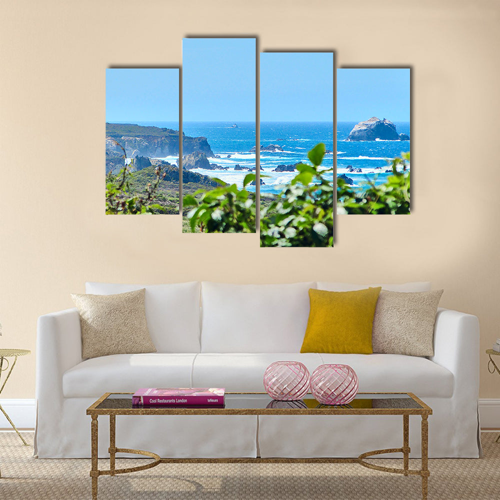 A view of the west coast Highway road of California Multi Panel Canvas Wall Art