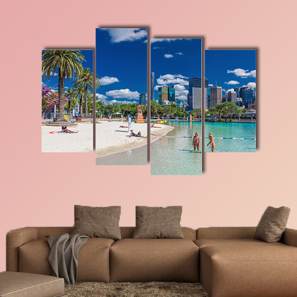 Streets Beach in South Bank Parkland. It's inner-city man-made beach next wall art