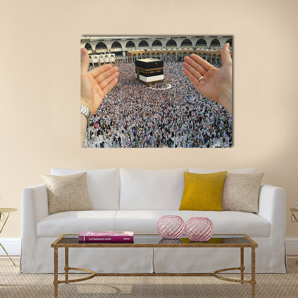 Mecca, Saudi Arabia, days of Hajj  multi panel canvas wall art