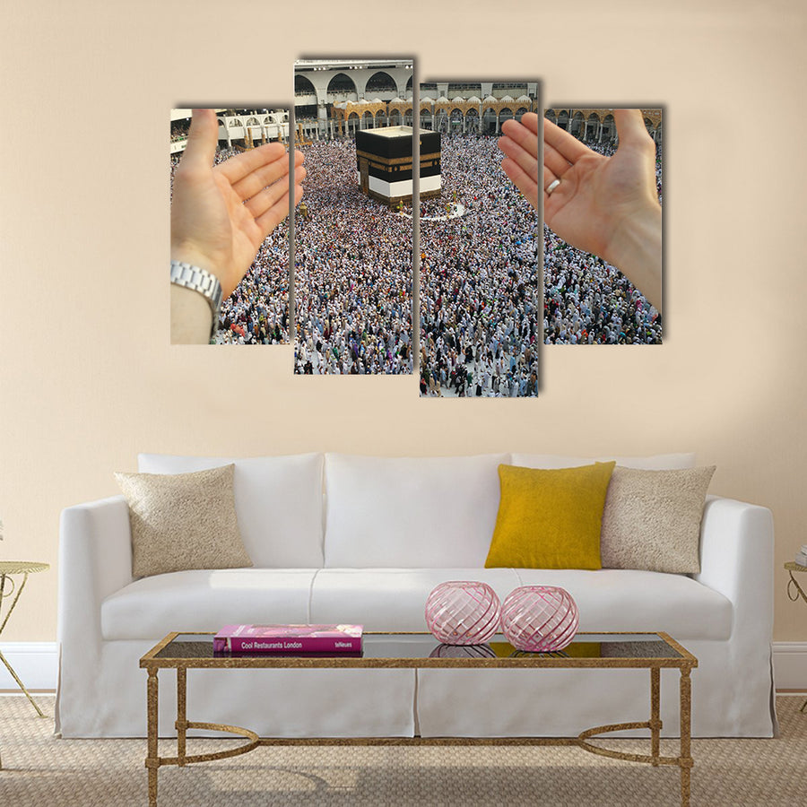 Mecca, Saudi Arabia, days of Hajj  multi panel canvas wall art