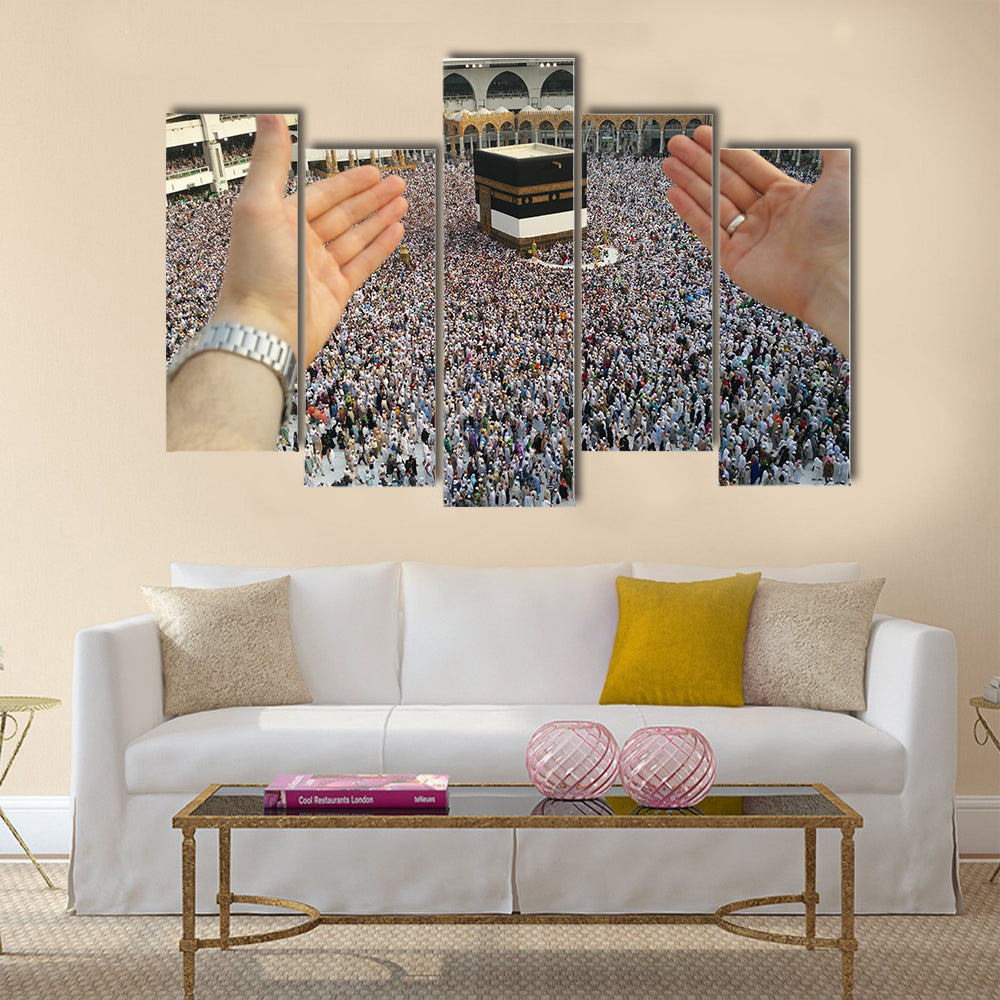 Mecca, Saudi Arabia, days of Hajj  multi panel canvas wall art