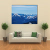 Landscape of Pyrenees mountains at winter time Multi panel canvas wall art