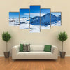 mountains at winter time Landscape of Pyrenees Multi panel canvas wall art