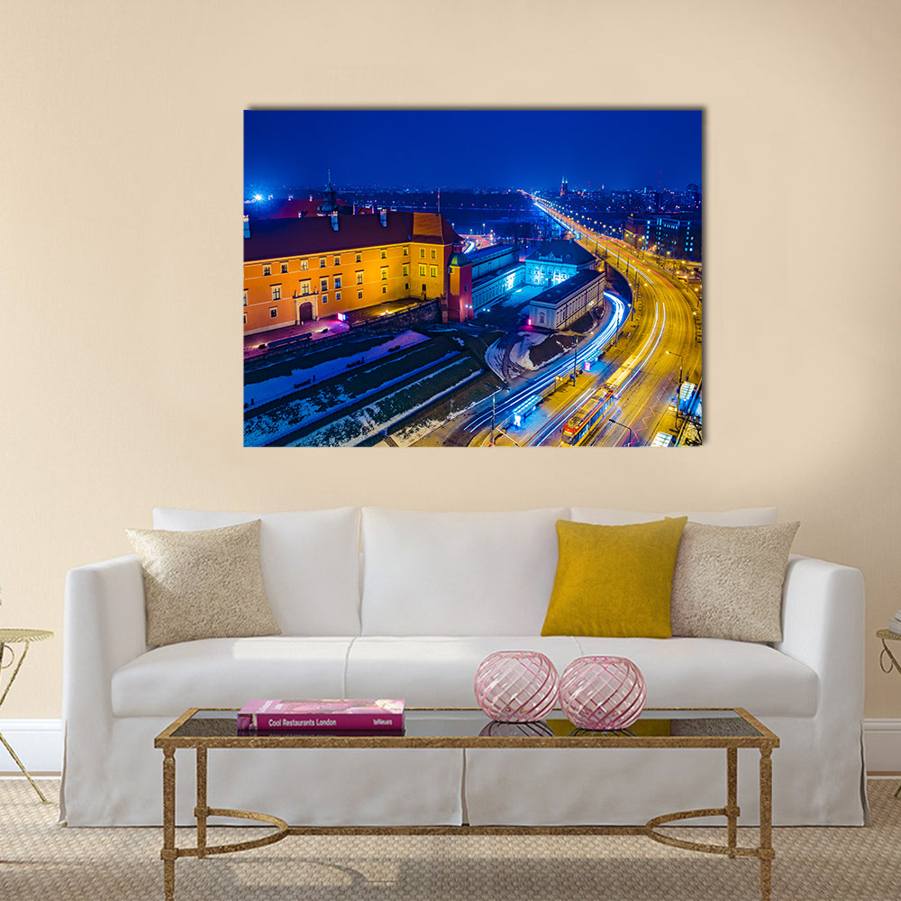 Royal Castle and Old Town in Warsaw Multi panel canvas wall art