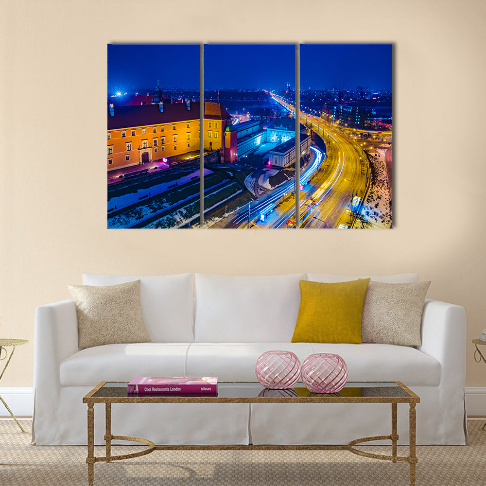 Royal Castle and Old Town in Warsaw Multi panel canvas wall art
