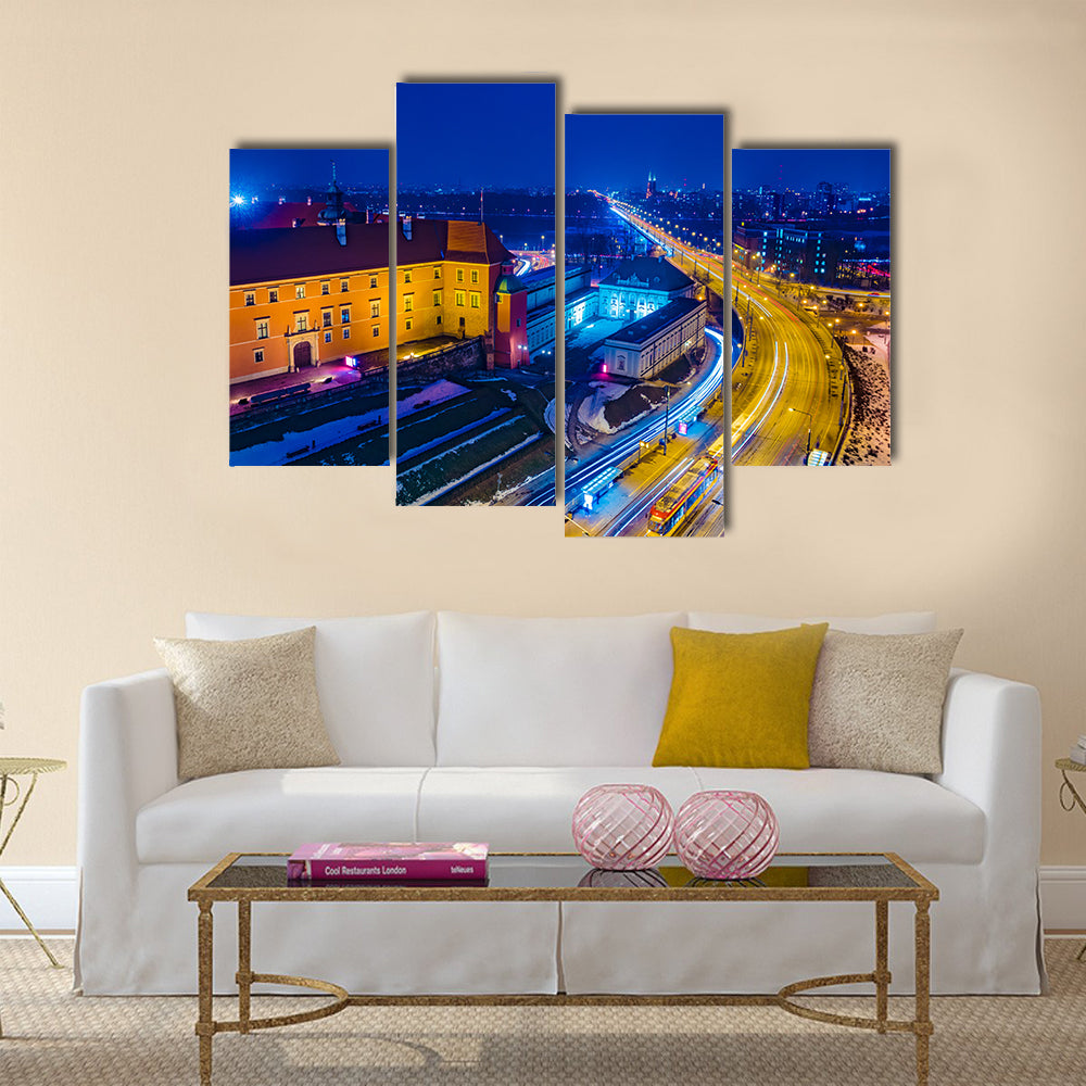 Royal Castle and Old Town in Warsaw Multi panel canvas wall art
