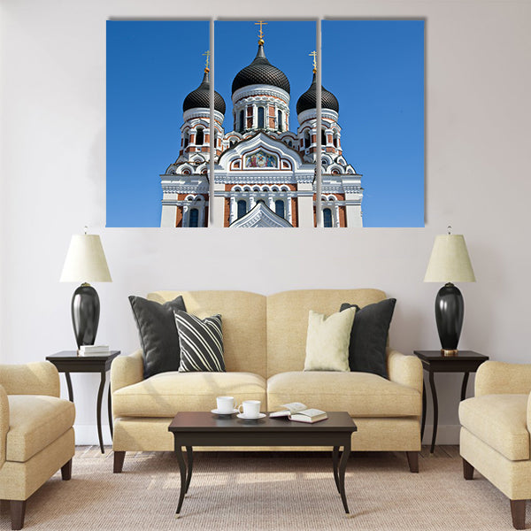 St. Alexander Nevsky orthodox church in Tallinn Multi panel canvas wall art