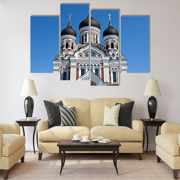 St. Alexander Nevsky orthodox church in Tallinn Multi panel canvas wall art