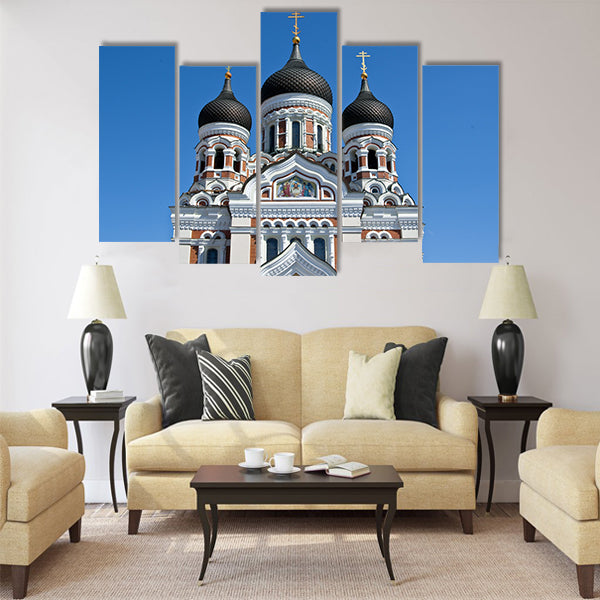 St. Alexander Nevsky orthodox church in Tallinn Multi panel canvas wall art