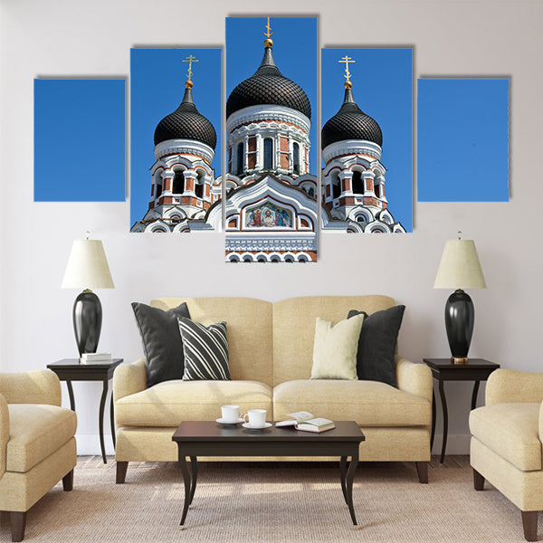 St. Alexander Nevsky orthodox church in Tallinn Multi panel canvas wall art
