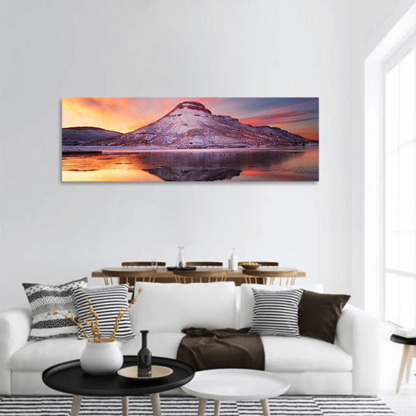 Winter sunrise on the Flatiron panoramic canvas wall art