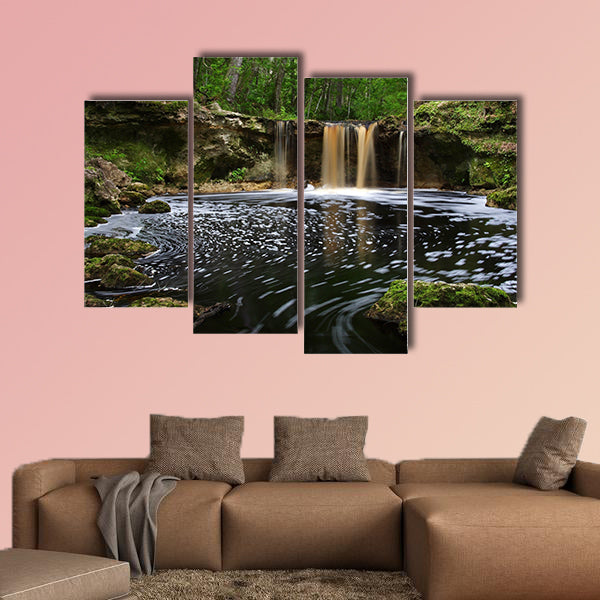 Waterfalls along Falling Creek in the Florida multi panel canvas wall art