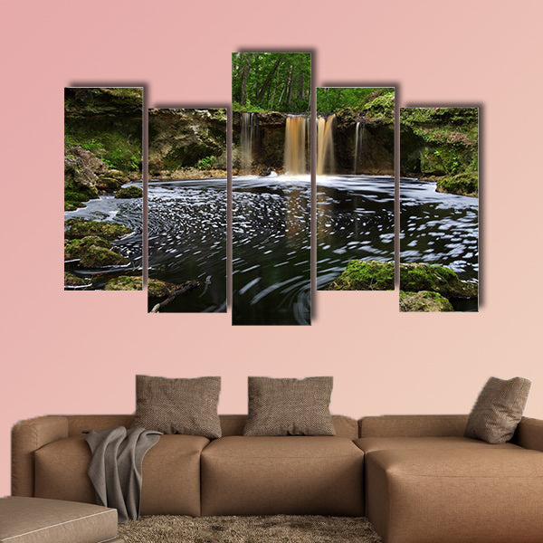 Waterfalls along Falling Creek in the Florida multi panel canvas wall art