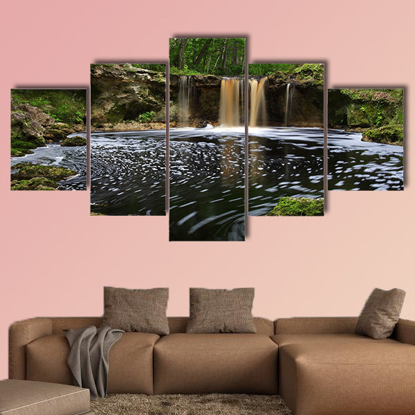 Waterfalls along Falling Creek in the Florida multi panel canvas wall art