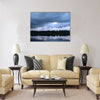 Water surface with small waves in a windy day Multi panel canvas wall art