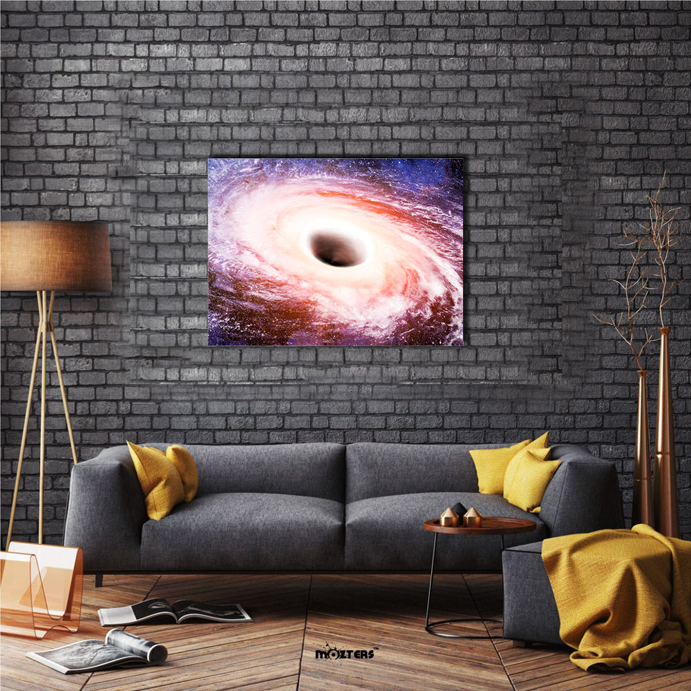 The Gas Nebula Around The Black Hole In Galaxy Multi Panel Canvas Wall Art